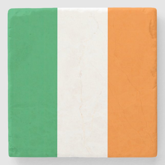 Posavasos De Piedra Drapeau Irlande Tricolore (Anverso)