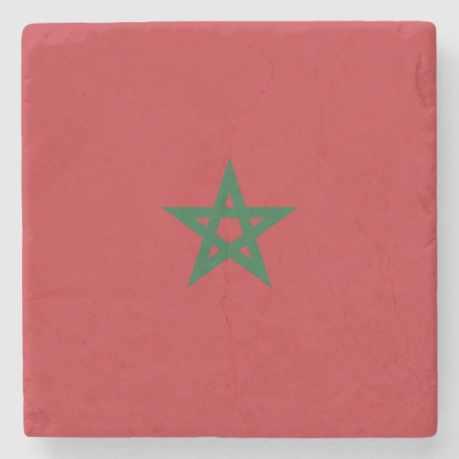 Posavasos De Piedra Drapeau Maroc (Anverso)