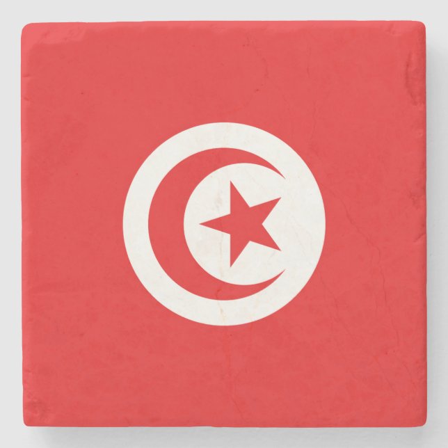 Posavasos De Piedra Drapeau Tunisie (Anverso)