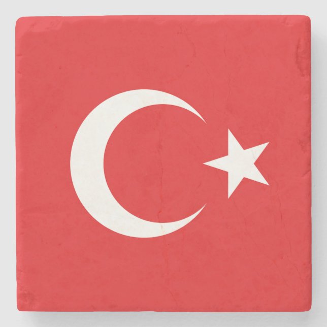 Posavasos De Piedra Drapeau Turquie (Anverso)