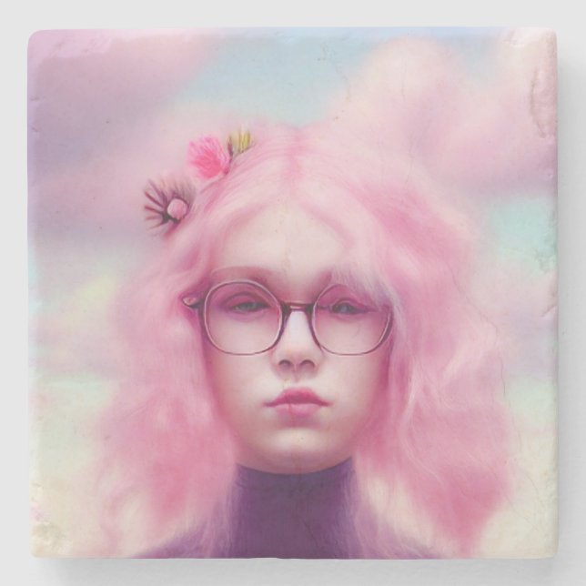 Posavasos De Piedra Dreamy Pink (Anverso)