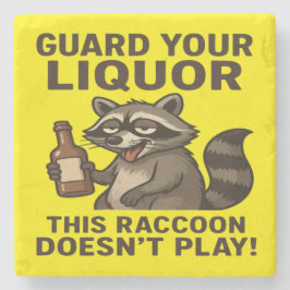 Posavasos De Piedra Drunk Raccoon Stone Coaster
