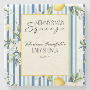 Posavasos De Piedra Ducha de Bebé Niño Lemon Blue de Mommy's Main Sque