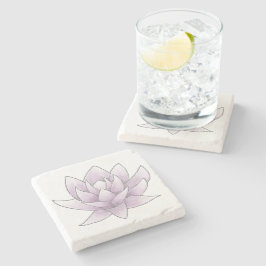 Posavasos De Piedra Ducha nupcial Elegante Rosa Lotus Favor