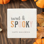Posavasos De Piedra Dulce colorido Y Espeluznante Feliz Halloween