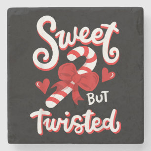 Posavasos De Piedra Dulces pero retorcidas Navidades graciosos Candy C