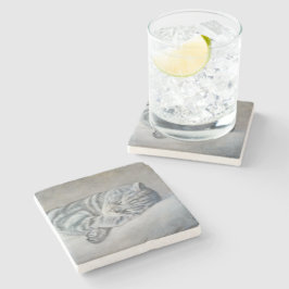 Posavasos De Piedra Dulces sueños de un Shorthair británico