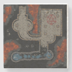 Posavasos De Piedra Dungeon Tile Coaster: metro cultural
