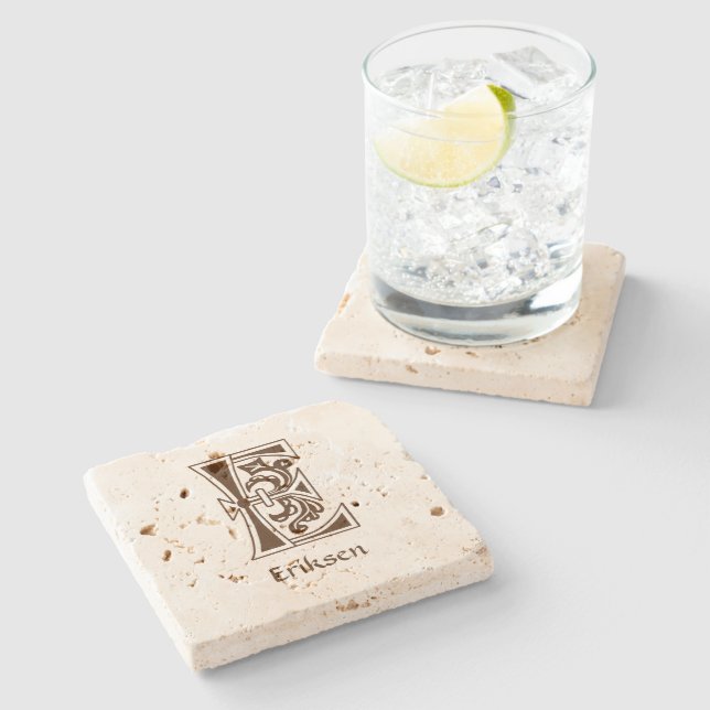 Posavasos De Piedra E Capital Decorativa Botánica Medieval (Lateral)