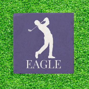 Posavasos De Piedra EAGLE de Golf de la Marina Azul