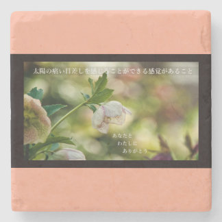 Posavasos De Piedra Earthlight and Healing Japanese Flowers and Poetry