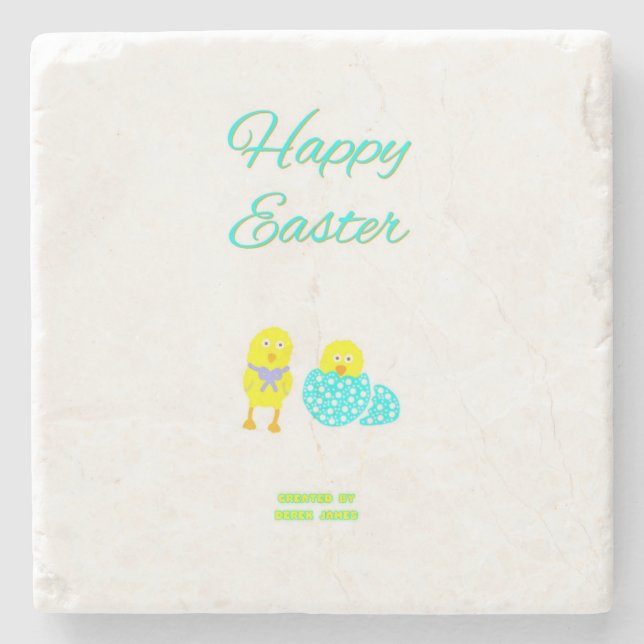 Posavasos De Piedra Easter Hatchlings Marble Stone Coaster (Anverso)
