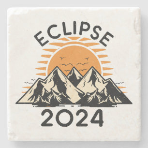 Posavasos De Piedra Eclipse Solar Total 2024