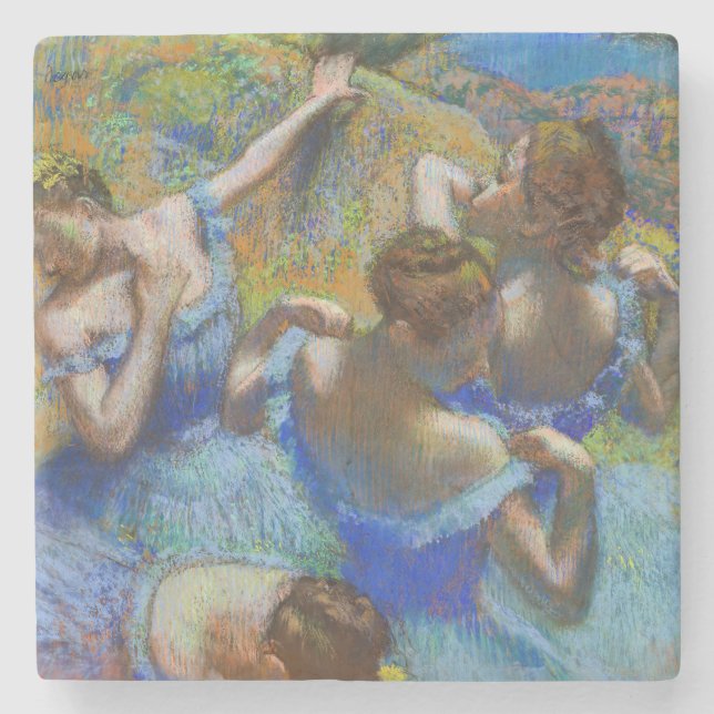 Posavasos De Piedra Edgar Degas - Bailarinas azules (Anverso)