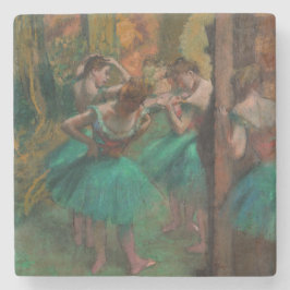 Posavasos De Piedra Edgar Degas - Bailarinas, rosadas y verdes