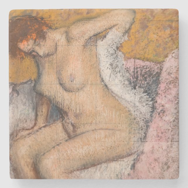 Posavasos De Piedra Edgar Degas - Después del baño (Anverso)
