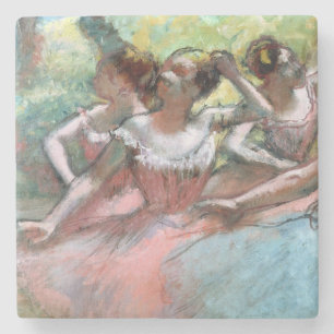 Posavasos De Piedra Edgar Degas el   cuatro bailarinas en la etapa
