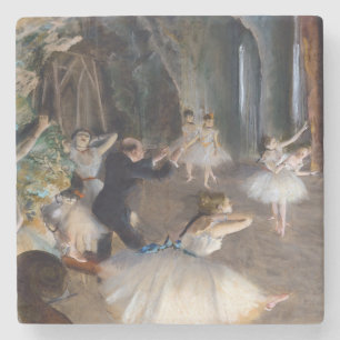 Posavasos De Piedra Edgar Degas - El ensayo del ballet en el escenario