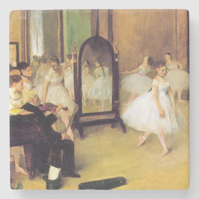 Posavasos De Piedra Edgar Degas el | la clase de baile (Anverso)