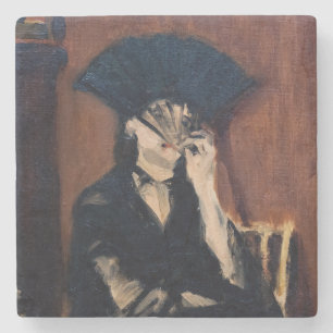 Posavasos De Piedra Edouard Manet - Berthe Morisot con un abanico