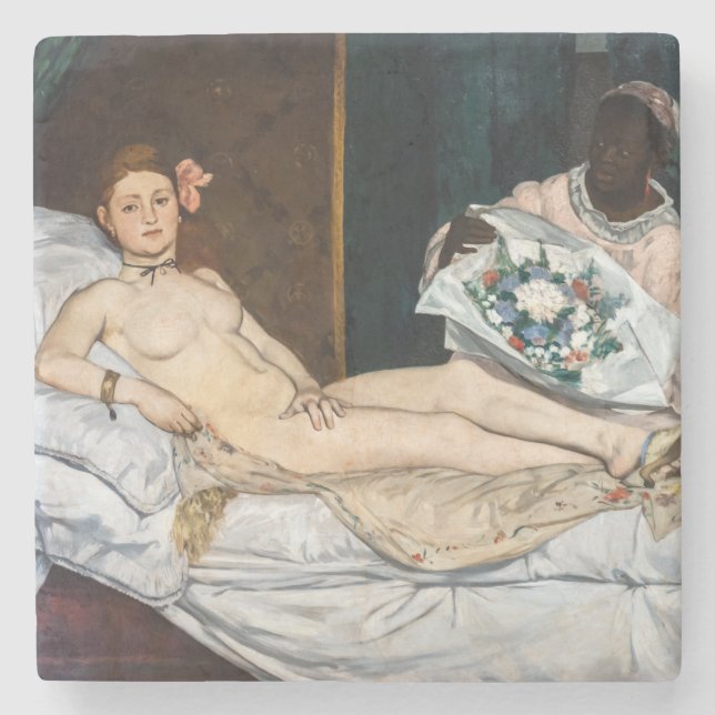 Posavasos De Piedra Edouard Manet - Olympia (Anverso)
