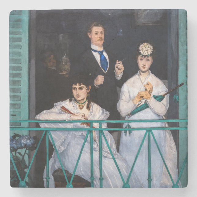 Posavasos De Piedra Edouard Manet - The Balcony / Le Balcon (Anverso)