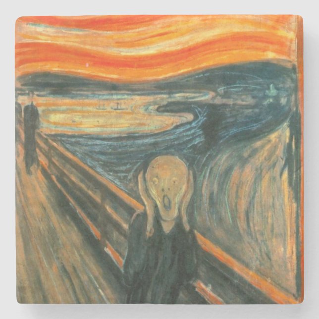 Posavasos De Piedra EDVARD MUNCH - el grito 1893 (Anverso)