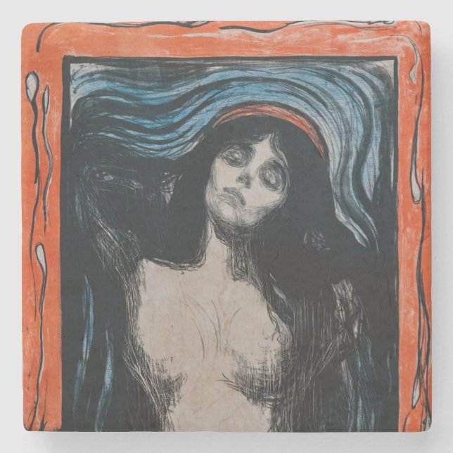Posavasos De Piedra Edvard Munch - Madonna Litografía (Anverso)