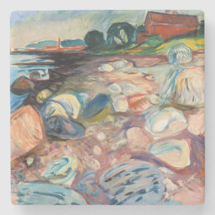 Posavasos De Piedra Edvard Munch - Shore with Red House