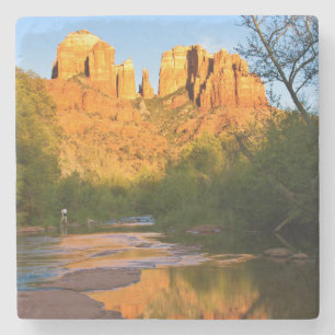 Posavasos De Piedra EE. UU., Arizona. Cathedral Rock al atardecer