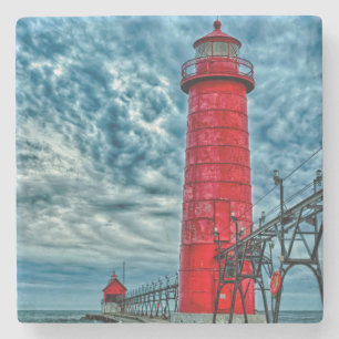 Posavasos De Piedra EE.UU., Grand Haven, Michigan, faro