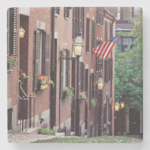 Posavasos De Piedra EE. UU., Massachusetts, Boston, Casas a lo largo d