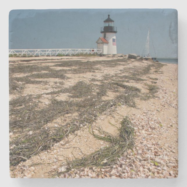 Posavasos De Piedra EE. UU., Massachusetts, Nantucket. Concha (Anverso)