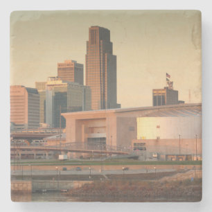 Posavasos De Piedra EE.UU., Nebraska, Omaha, Skyline
