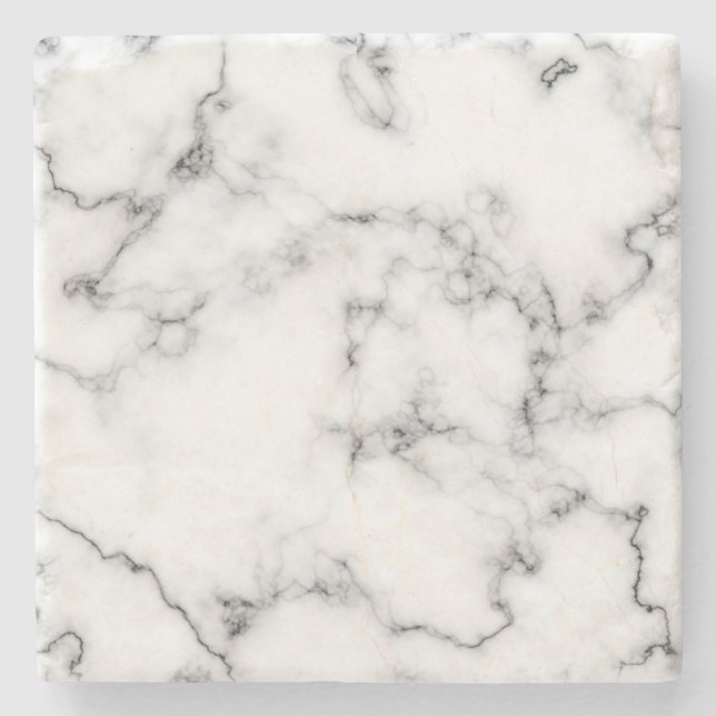 Posavasos De Piedra Efecto mármol gris y blanco (Anverso)