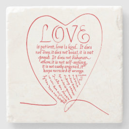 Posavasos De Piedra El amor es el amor del paciente es una especie de