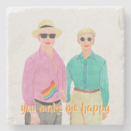 Posavasos De Piedra El amor es El día de San Valentín del Orgullo del