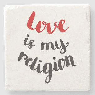 Posavasos De Piedra El amor es mi religión