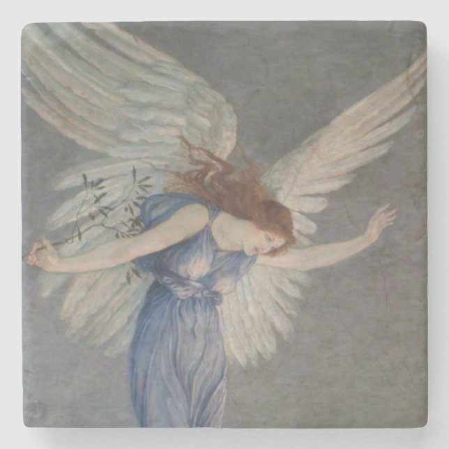 Posavasos De Piedra El ángel de la paz (por Walter Crane) (Anverso)