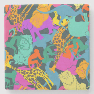 Posavasos De Piedra El animal siluetea el modelo