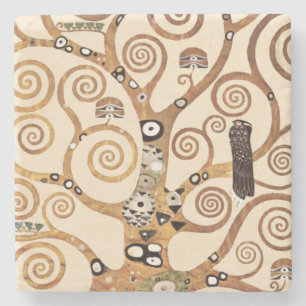 Posavasos De Piedra El árbol simbólico de la vida Gustav Klimt