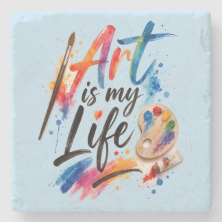 Posavasos De Piedra El arte es mi vida