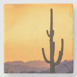 Posavasos De Piedra El atardecer de Scottsdale antes de la tormenta