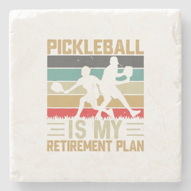 Posavasos De Piedra El baloncesto es mi plan de retiro Famoso (Anverso)