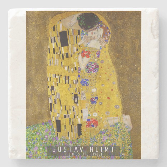 Posavasos De Piedra El beso - Gustav Klimt (Anverso)
