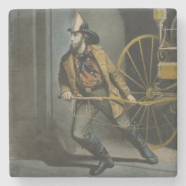 Posavasos De Piedra El bombero estadounidense: Siempre listo