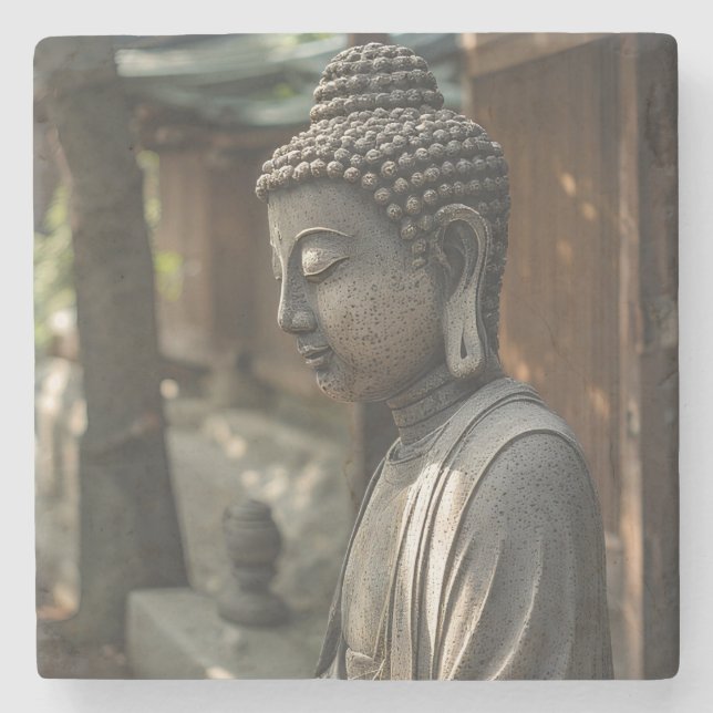 Posavasos De Piedra El Buda Tranquilo (Anverso)