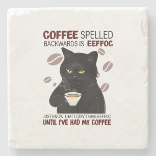 Posavasos De Piedra El Café Que Se Espolea Hacia Atrás Es Eeffoc Sólo 