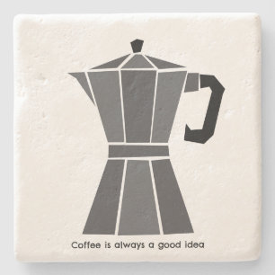 Posavasos De Piedra El café siempre es una buena idea Italiana Moka Po