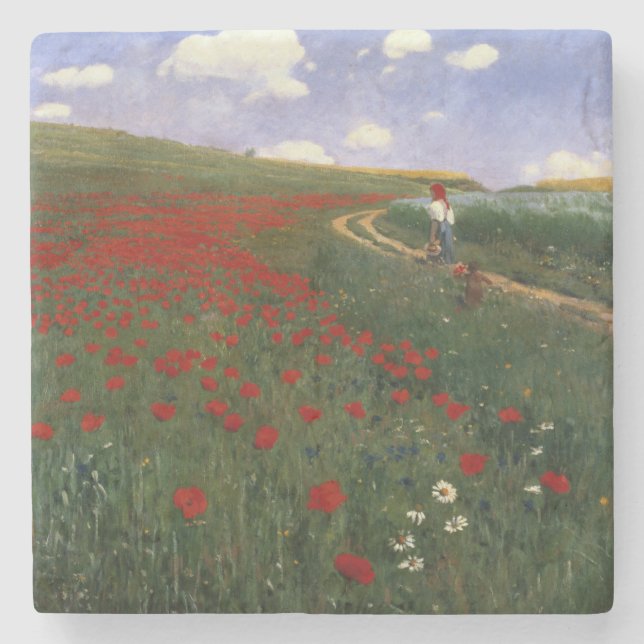 Posavasos De Piedra El campo de la amapola (Anverso)